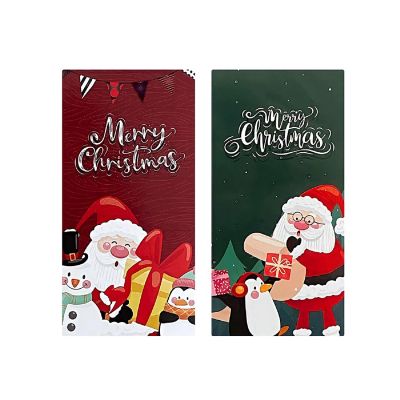 Wrapables 4" x 2" Rectangular Christmas Holiday Sealing Stickers and Package Labels (100pcs) Image 1