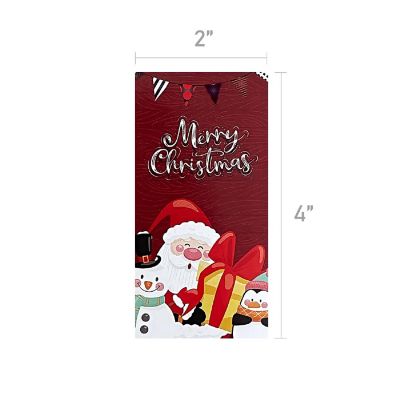 Wrapables 4" x 2" Rectangular Christmas Holiday Sealing Stickers and Package Labels (100pcs) Image 1