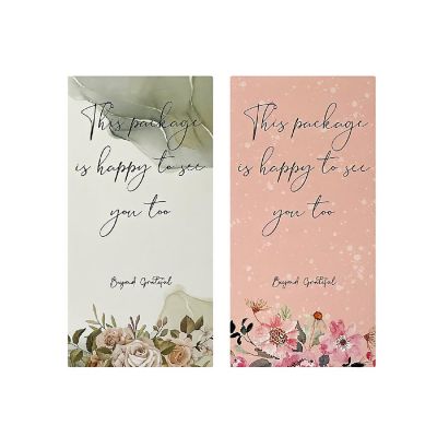Wrapables 4" x 2" Rectangular Thank You Sealing Stickers and Package Labels (100pcs), Bouquet Image 1