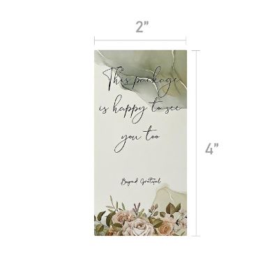 Wrapables 4" x 2" Rectangular Thank You Sealing Stickers and Package Labels (100pcs), Bouquet Image 1