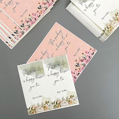 Wrapables 4" x 2" Rectangular Thank You Sealing Stickers and Package Labels (100pcs), Bouquet Image 2