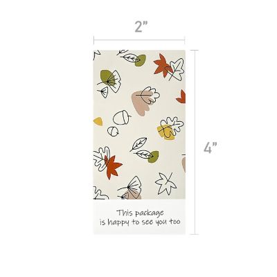 Wrapables 4" x 2" Rectangular Thank You Sealing Stickers and Package Labels (100pcs), Nature Image 1