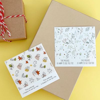 Wrapables 4" x 2" Rectangular Thank You Sealing Stickers and Package Labels (100pcs), Nature Image 3