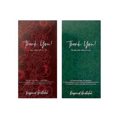 Wrapables 4" x 2" Rectangular Thank You Sealing Stickers and Package Labels (100pcs), Red & Green Image 1