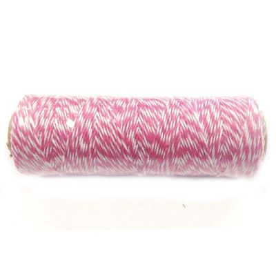 Wrapables 4ply 109 Yard (100m) Hot Pink Cotton Baker's Twine Ribbon Twine for Baking & Crafts Image 1