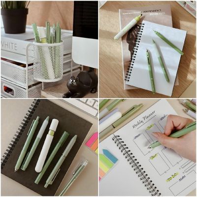 Wrapables 5 Gel Pens + 1 Highlighter Writing Set, Green Image 3