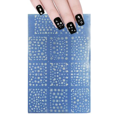 Wrapables 500+ Snowflakes Water Slide Nail Art Nail Decals Snowflake Water Transfer Nail Decals Image 1