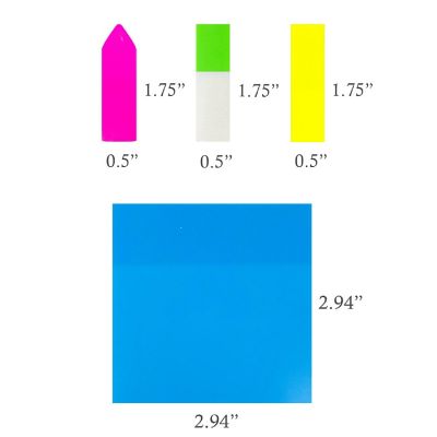 Wrapables 500pcs Transparent Memo Note Pads, Book Tabs, Page Markers, Sticky Notes Set Image 1