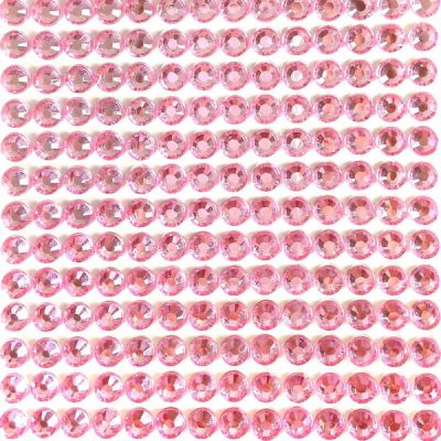 Wrapables 6mm Crystal Diamond Adhesive Rhinestones, 500 pieces / Pink Image 1