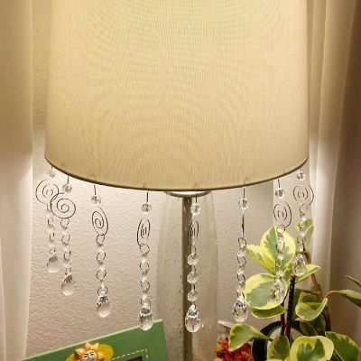 Wrapables Acrylic Hanging Crystal Bead Strands for Chandeliers, Garlands, Wedding Decorations, Christmas Tree Ornaments (20pcs), Teardrop Image 2