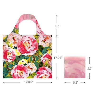Wrapables Allybag Foldable & Lightweight Reusable Grocery Bag, 3 Pack, Butterflies and Floral Image 1