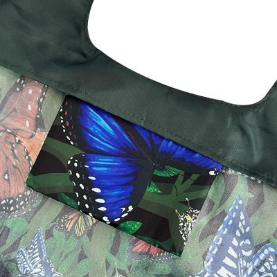 Wrapables Allybag Foldable & Lightweight Reusable Grocery Bag, Grab & Go Butterflies Image 2