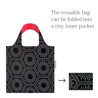 Wrapables Allybag Foldable & Lightweight Reusable Grocery Bag, Grab & Go Starburst Image 3