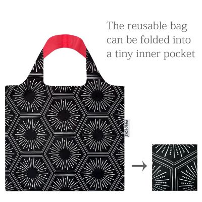 Wrapables Allybag Foldable & Lightweight Reusable Grocery Bag, Hexagon Image 2