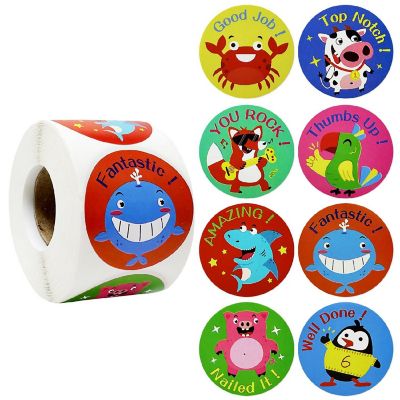 Wrapables Animal Sticker Roll (500pcs), Inspirational Image 1
