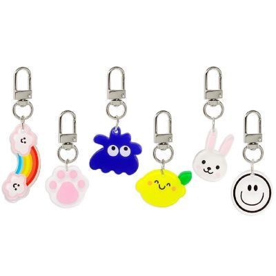 Wrapables Assorted Novelty Characters Keychain Bag Charm Accessory (Set of 6) Image 1