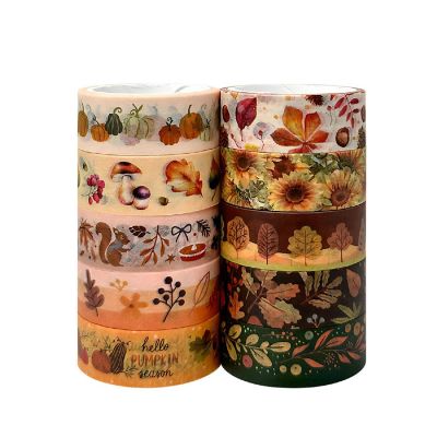 Wrapables Autumn Day Decorative Washi Tape (10 Rolls) Image 1