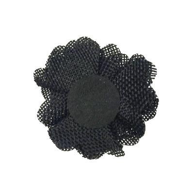 Wrapables Black Burlap Flower Embellishment Burlap Roses (20pcs) Image 1