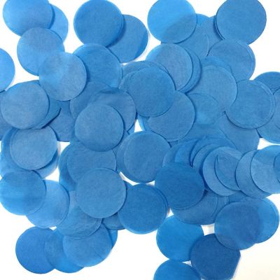 Wrapables Blue Round Tissue Paper Confetti 1" Circle Confetti Image 1