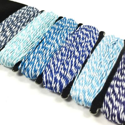 Wrapables Blues 4ply 60 Yards Cotton Baker's Twine (Set of 6 Colors x 10 Yards) Image 1