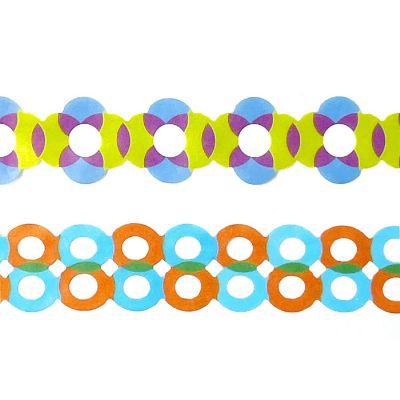 Wrapables Bright Geometric Design Hollow Washi Masking Tape 4M Length Total (Set of 2), Circle & Bubbles Image 3