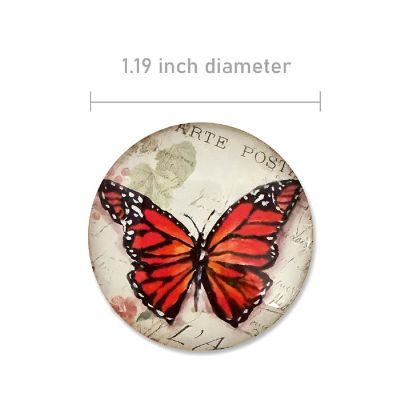 Wrapables Butterflies Crystal Glass Magnets, Refrigerator Magnets (Set of 12) Image 1