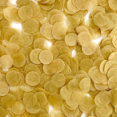 Wrapables Caramel 0.5" Round Tissue Paper Confetti Image 1