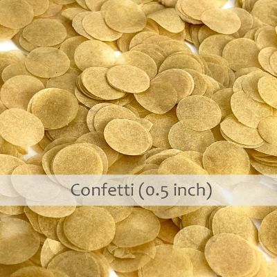 Wrapables Caramel 0.5" Round Tissue Paper Confetti Image 1