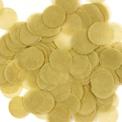 Wrapables Caramel 1" Round Tissue Paper Confetti Image 1