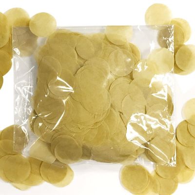 Wrapables Caramel 1" Round Tissue Paper Confetti Image 1