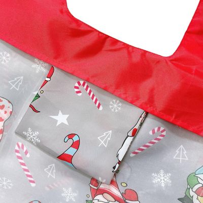 Wrapables Christmas Allybag Foldable & Lightweight Reusable Grocery Bag, Elves Image 2