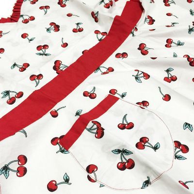 Wrapables Classic Sweetheart Adjustable Apron, Cherries Image 3