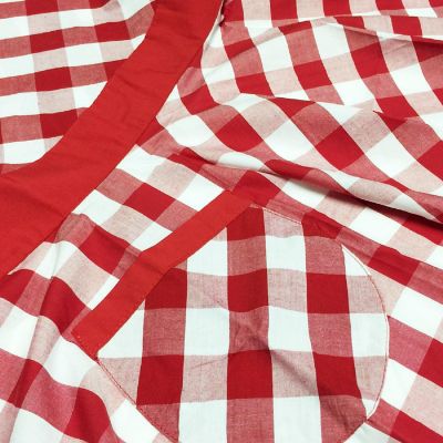 Wrapables Classic Sweetheart Adjustable Apron, Red Plaid Image 3