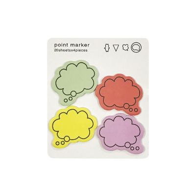 Wrapables Colorful Thinking Bubble Sticky Notes (Set of 2) Image 1