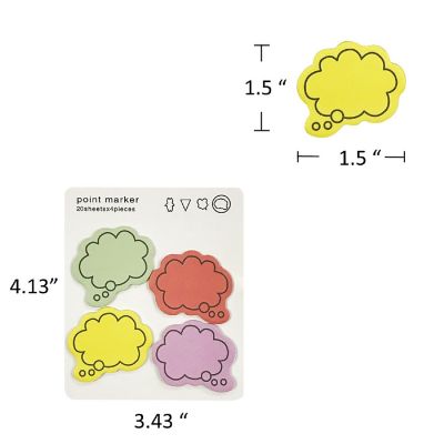 Wrapables Colorful Thinking Bubble Sticky Notes (Set of 2) Image 2