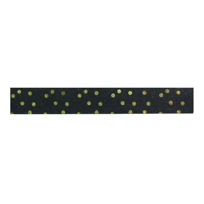 Wrapables&#174; Colorful Washi Masking Tape, Black and Metallic Gold Dots Image 1