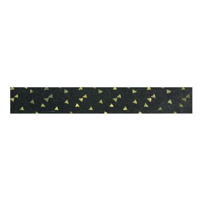 Wrapables&#174; Colorful Washi Masking Tape, Black and Metallic Gold Triangles Image 1