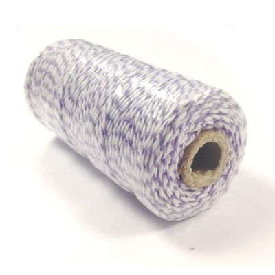 Wrapables Cotton Baker's Twine 12ply 110 Yard, for Gift Wrapping, Party Decor, and Arts and Crafts - Lavender Image 1