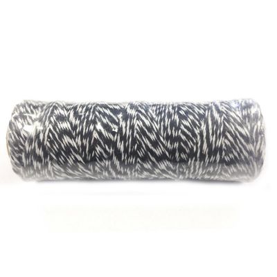 Wrapables Cotton Baker's Twine 4ply (109yd/100m), Black/White Image 1