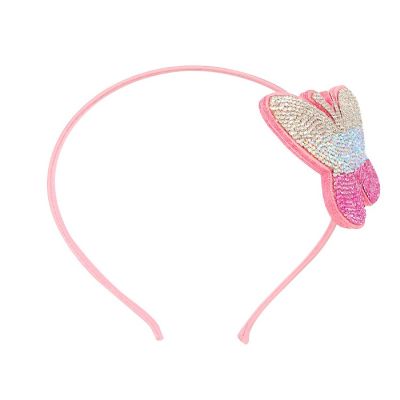 Wrapables Crystal Studded Bling Headband, Tri-colored Butterfly Image 1
