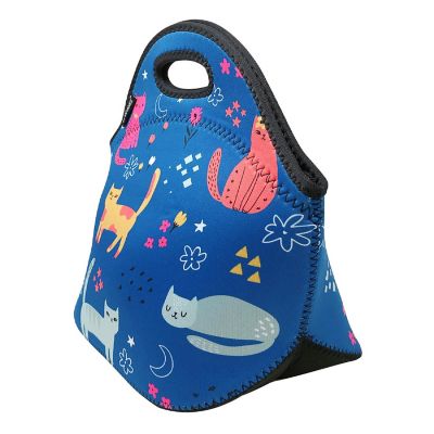 Wrapables Cute Kitties Insulated Neoprene Lunch Bag, Image 1