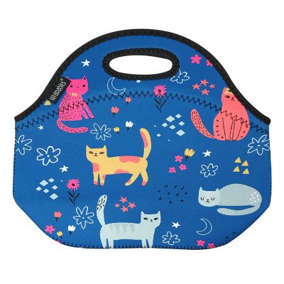 Wrapables Cute Kitties Insulated Neoprene Lunch Bag, Image 2