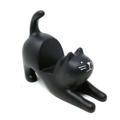 Wrapables Cute Kitty Hands Free Phone Stand, Black Image 1