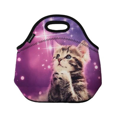 Wrapables Cute Kitty Insulated Neoprene Lunch Bag Image 1