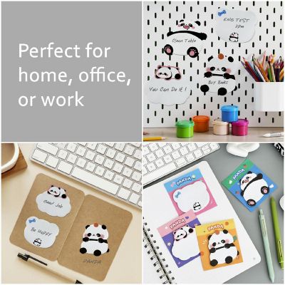 Wrapables Cute Panda Sticky Notes (Set Of 8) Image 3