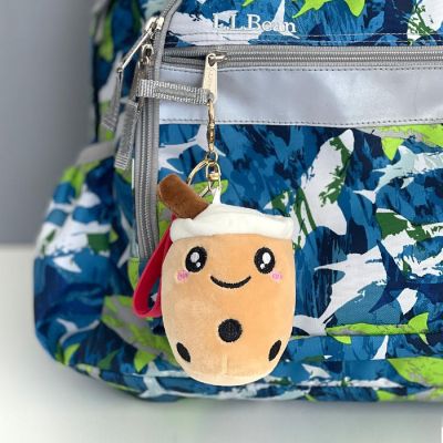 Wrapables Cute Plush Keychain Keyring Pendant Charm for Bag, Boba Tea Image 3
