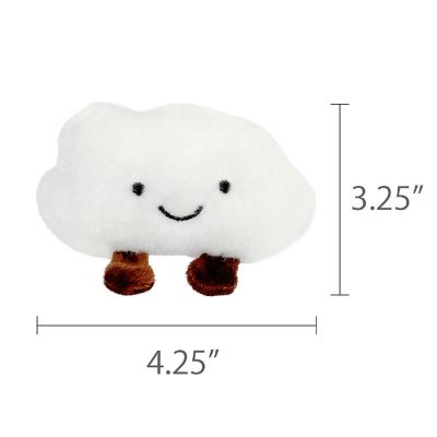 Wrapables Cute Plush Keychain Keyring Pendant Charm for Bag, Cloud Image 1