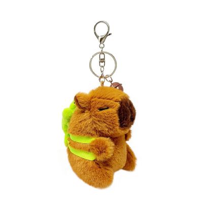 Wrapables Cute Plush Keychain Pendant Charm for Bag, Capybara Image 1