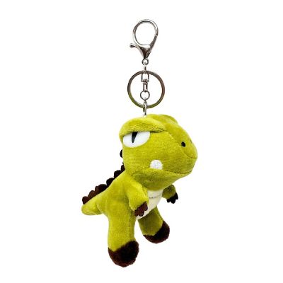 Wrapables Cute Plush Keychain Pendant Charm for Bag, Dinosaur Image 1