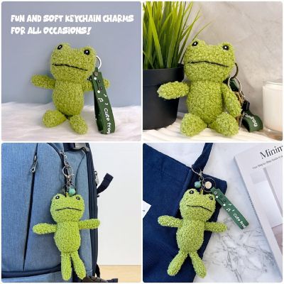 Wrapables Cute Plush Keychain Pendant Charm for Bag, Frog Image 2